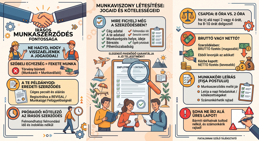 Az alkalmazás folyamata, a munkaszerződés